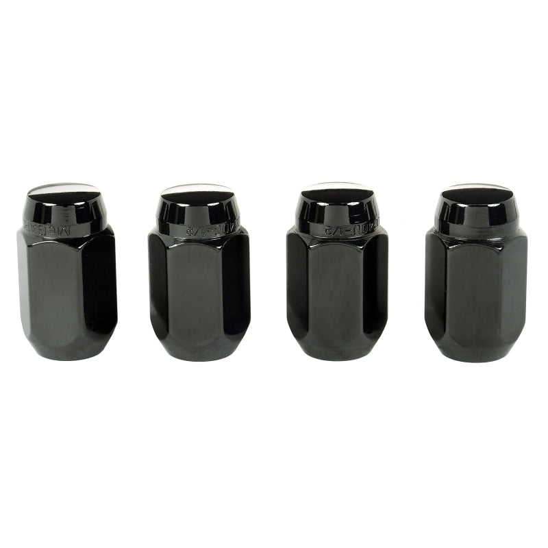 Lug Nuts 1/2-20 4 Pack Black Cone Seat