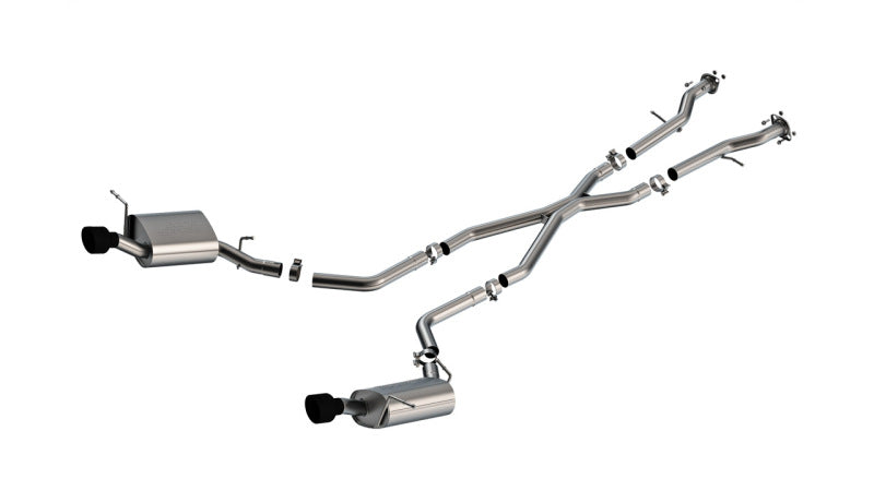 Borla 11-25 Dodge Durango 3.6L V6/5.7L V8 2+4WD S-Type Catback Exhaust - 4.5in Ceramic Black Tips