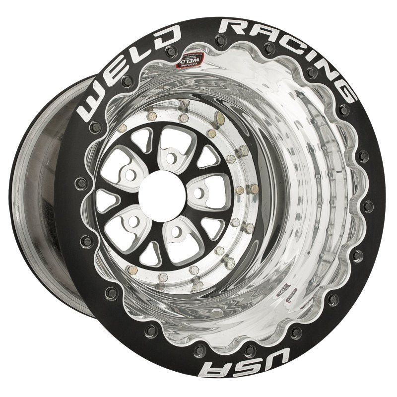 V-Series Drag Wheel Blk 16x16 5x4.75 4.0BS Dbl
