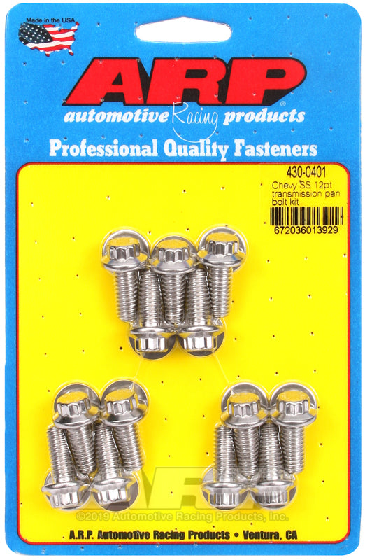 S/S Trany Pan Bolt Kit 12pt.