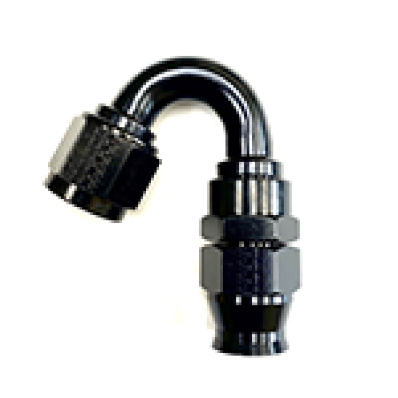 Hose Fitting #10 150 Deg PTFE Black