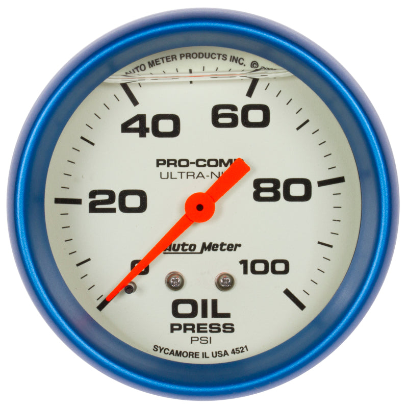 2-5/8 Ultra-Nite Oil Press. Gauge 0-100psi