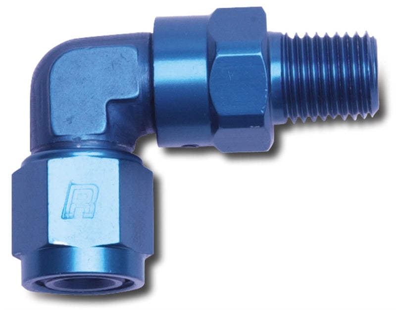 6AN 3/8NPT 90Deg Swivel Blue
