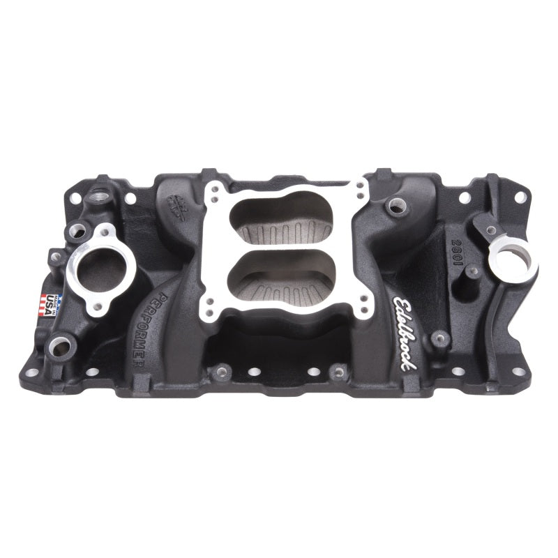 SBC Performer Air Gap Manifold - 262-400 Black