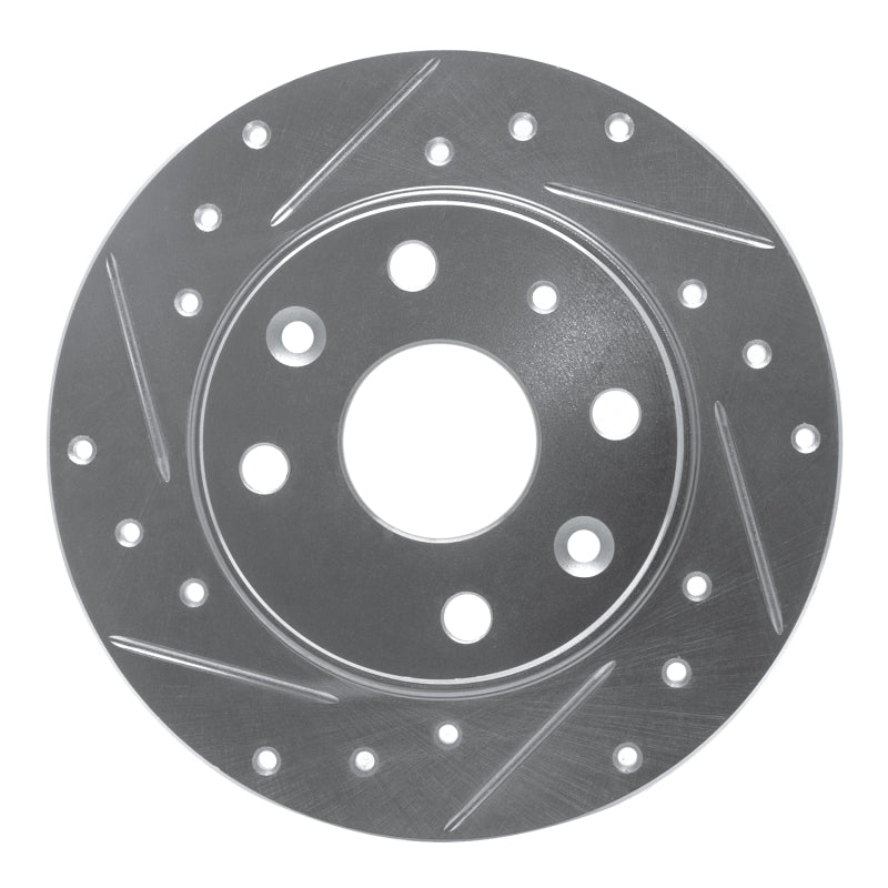 R1 90-93 Mazda Miata Rear Left Drilled & Slotted Silver Brake Rotor