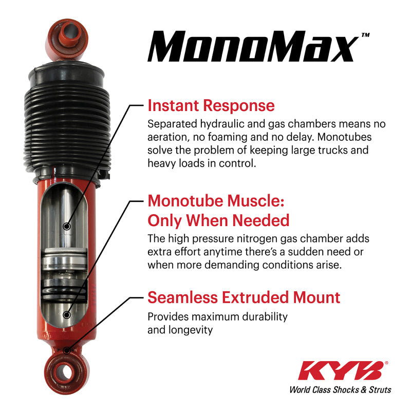 KYB 05-23 Toyota Tacoma 4WD / 05-15 Tacoma Pre Runner RWD / 16-23 Tacoma RWD MonoMax Shock - Rear
