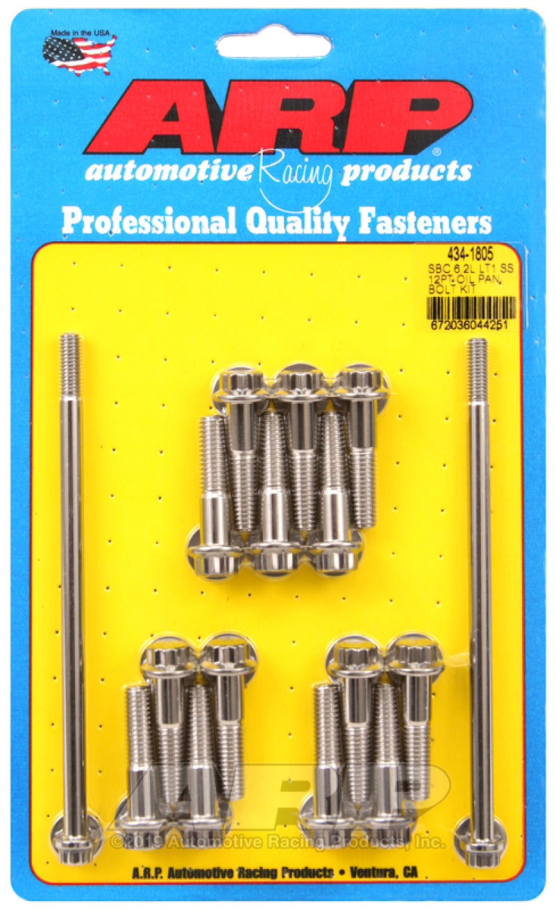 Oil Pan Bolt Kit - GM LT1 6.2L 12pt S/S