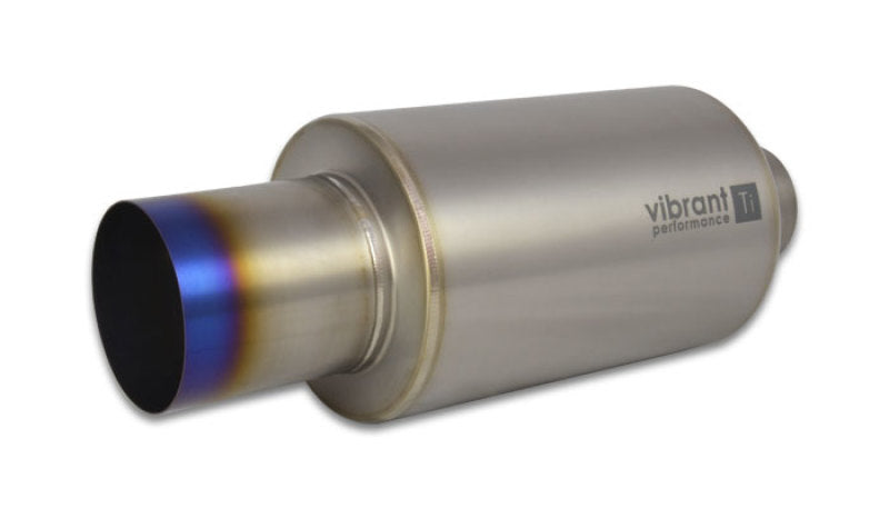 Muffler with Straight Cu t Burnt Tip  3.5in Inlet