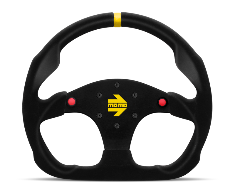 MOD 30 Steering Wheel Black Suede w/Buttons