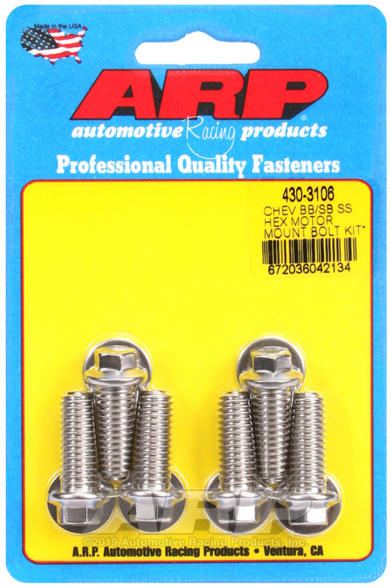 Motor Mount Bolt Kit 6pt. Chevy