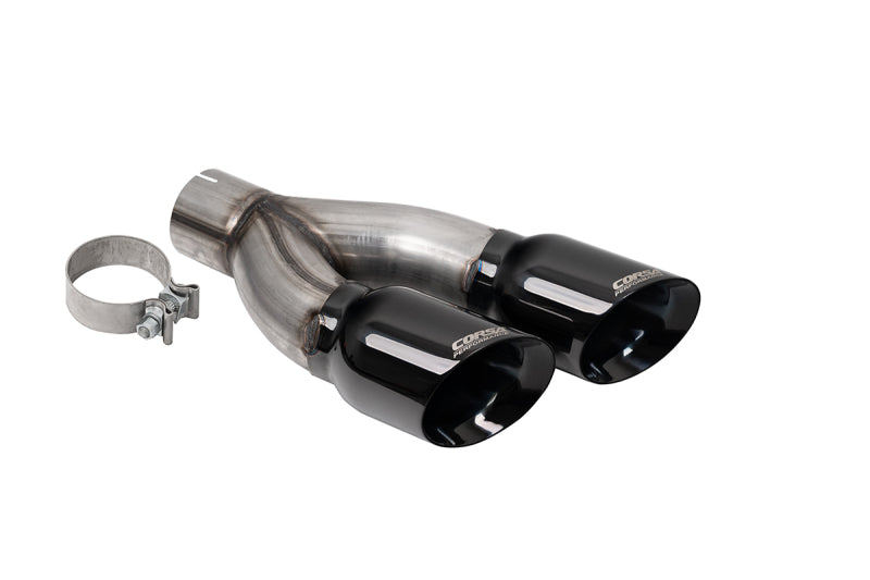 Corsa 2022-2024 Toyota Tundra 4WD 4in Single Side Dual Outlet Tip Kit - Black PVD