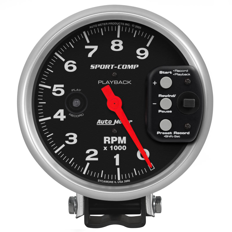 5in S/C 9000 RPM Playback Tach