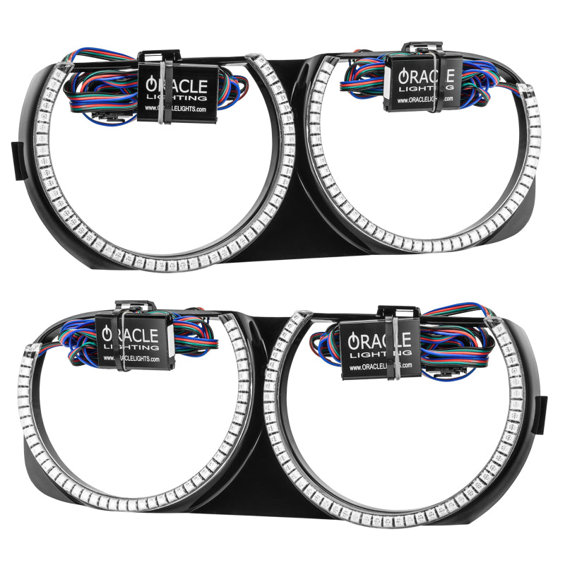 Oracle 15-21 Dodge Challenger Pre-Installed Halo Headlight Bezel - w/o Controller
