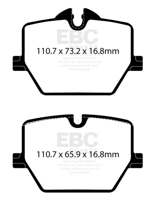 EBC Racing 2020+ Toyota GR Supra 2.0T/3.0T (w/13.6in Rear Rotor) RP-X Race Rear Brake Pads