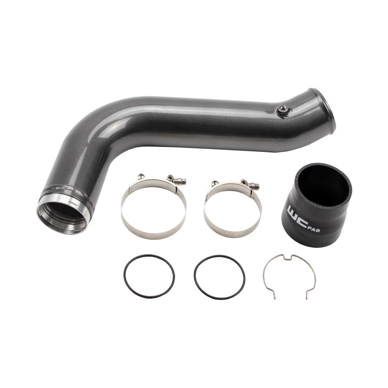 Wehrli 17-19 Chevrolet 6.6L L5P Duramax Passenger Side 3.5in Intercooler Pipe - WCFab Grey