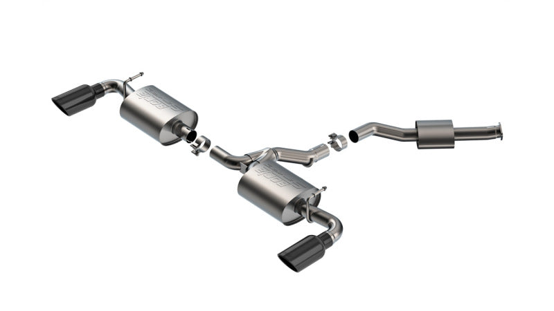 Borla 19-25 Toyota RAV4 Hybrid 2.25 S-Type Cat Back Exhaust - Black Chrome