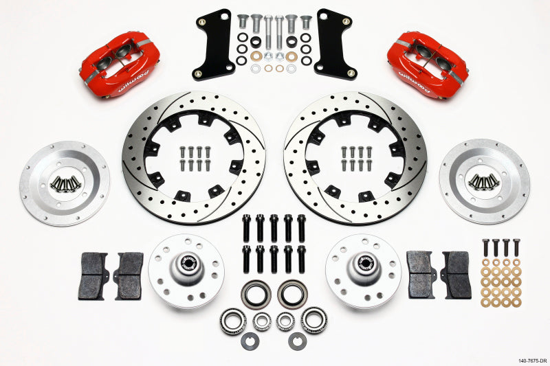 Front Brake Kit 67-72 Camaro Nova Red Calipers