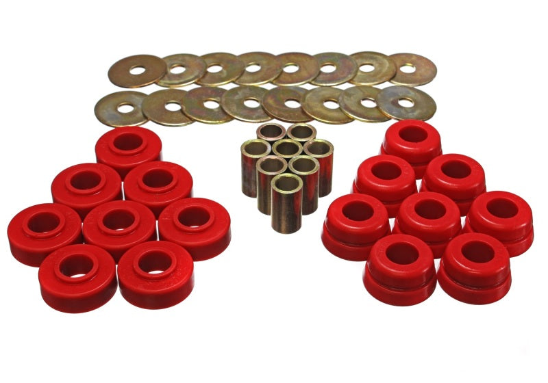 Energy Suspension GM Body Mount Set W/Hardware - Red