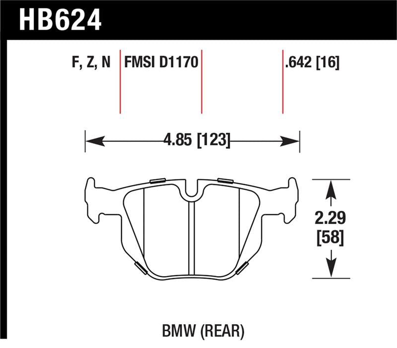 Hawk 2006-2006 BMW 330i HPS 5.0 Rear Brake Pads