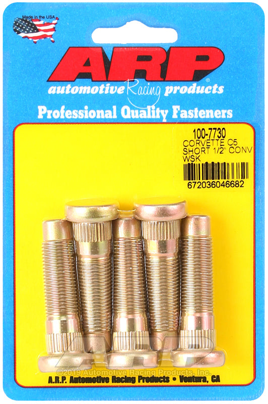 Wheel Stud Kit 5pk C5 Corvette 1/2-20 Conv.