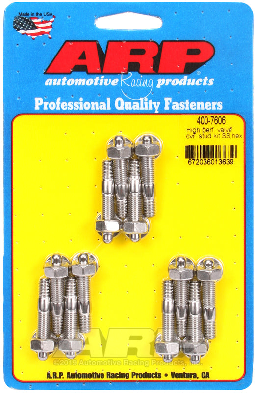 S/S Valve Cover Stud Kit 6pt. (12)
