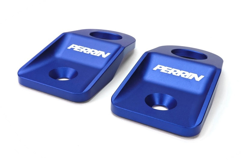PERRIN 08-14 Subaru WRX/STI / 08-11 Impreza / 08-10 Outback Upper Radiator Bracket Set - Blue
