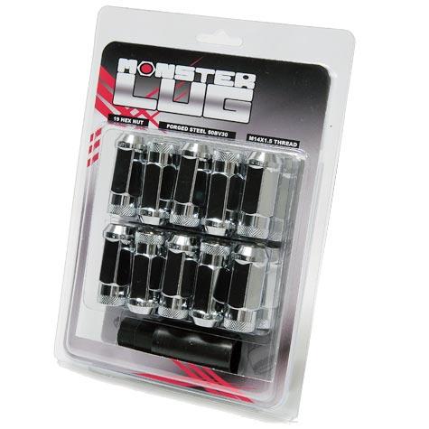Wheel Mate Monster Locking Lug Nut Set of 4 - Chrome 14x1.50