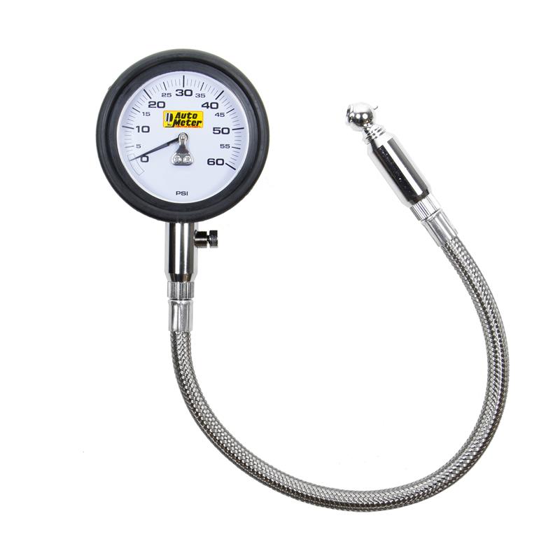 Tire Pressure Gauge 0-60 PSI Analog w/Bleed Valve