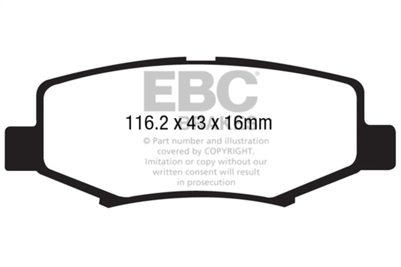 Brake Pads Greenstuff Rear Dodge Nitro