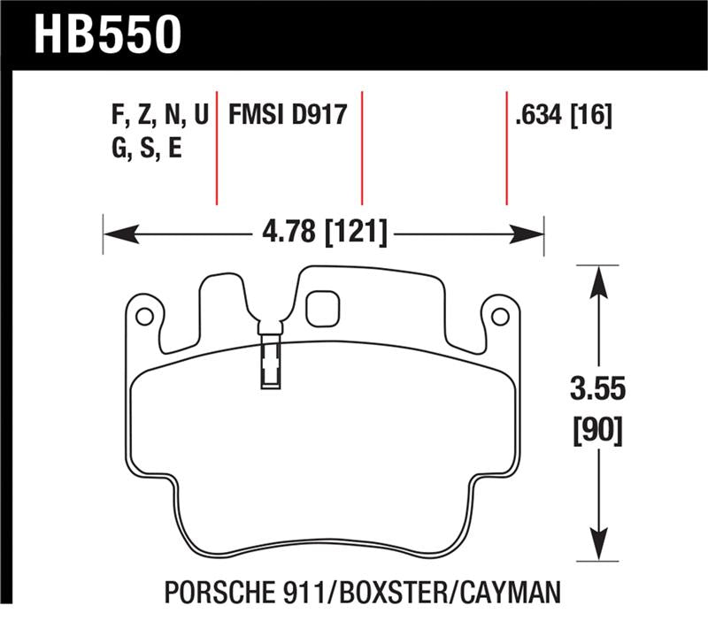 Hawk Porsche 911 / Cayman / Boxster Front /Rear DTC-70 Race Brake Pads