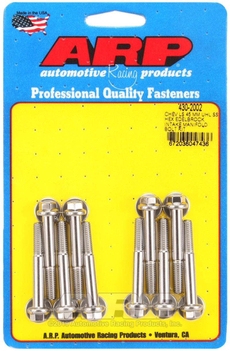 Intake Manifold Bolt Kit GM LS w/Edelbrock Intake