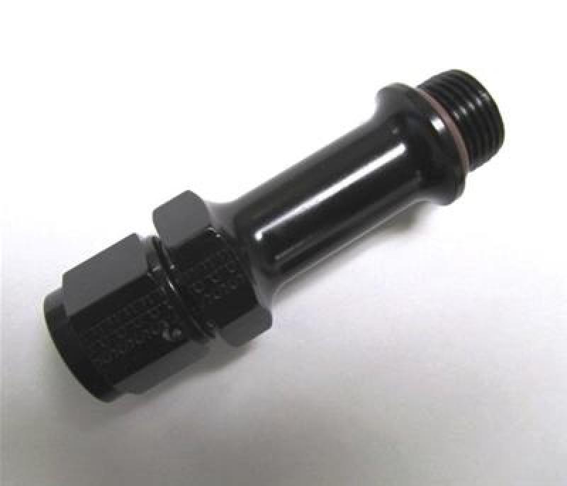 Carb Adapter Fitting #8 x 9/16-24 3in Long Bl