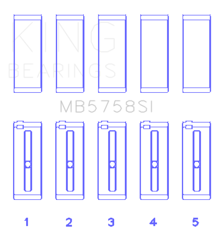 King Engine Bearings 2007 Mini Cooper N14B16 Main Bearing Set - Size +.3mm
