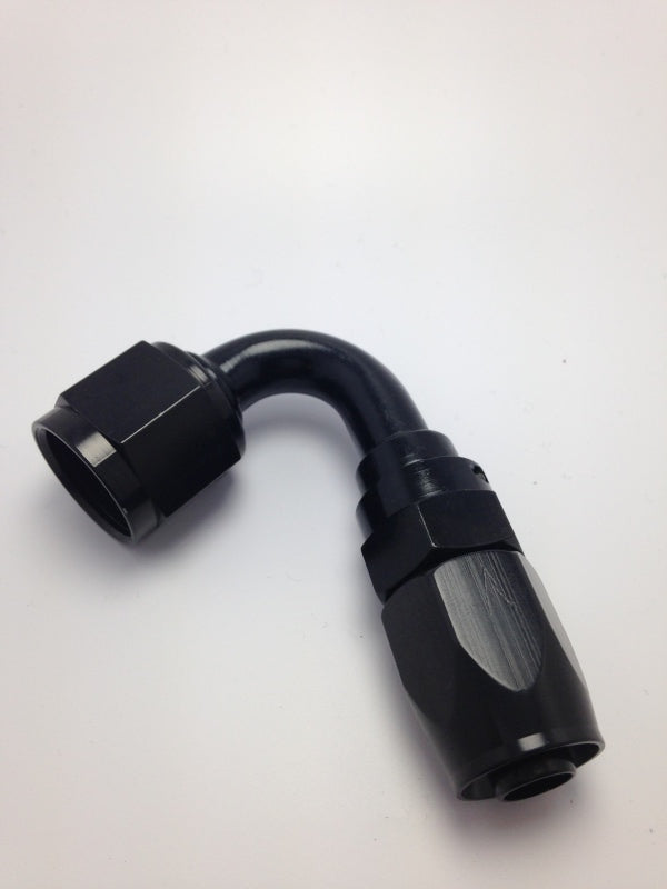 Hose Fitting #8 120 Deg. to #6 Hose Black