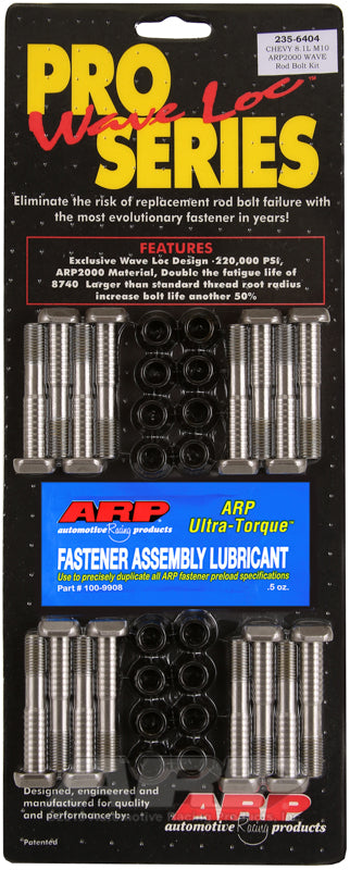 BBC 8.1L M10 Rod Bolt Kit ARP2000 Pro Wave-Loc