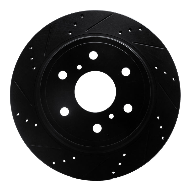 DFC 07-20 Cadillac Escalade ESV Rear Left Drilled & Slotted Black Brake Rotor