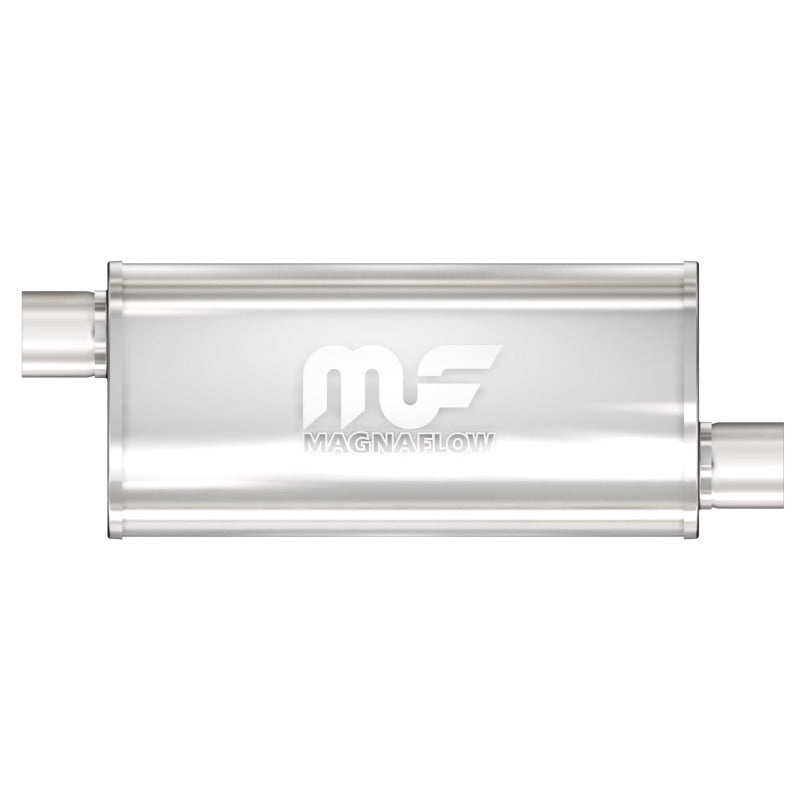Stainless Muffler 3in Offset In/Offset Out