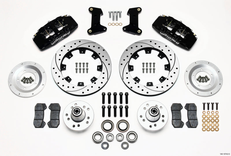 Front Disc Brake Kit 74- 78 12.19in Drilled Rotor