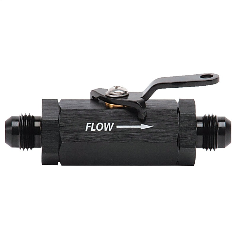 Shutoff Valve - #6an Male Black Finish