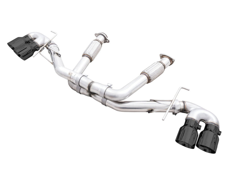 C8 Corvette Exhaust Quad Black Tips