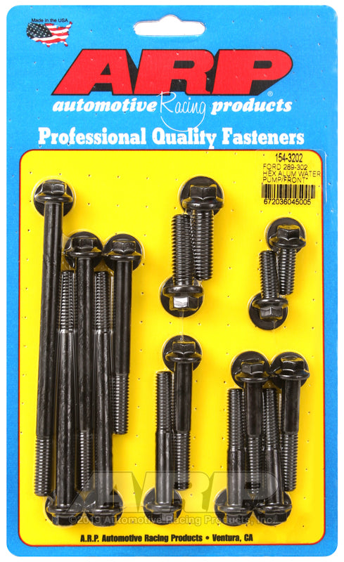 Bolt Kit 6pt SBF 289/302 Alm Water Pump & T-Cover