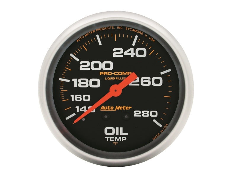 140-280 Oil Temp Gauge with 12ft Capillary Tube