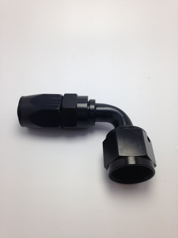 Hose Fitting #10 90 Deg. to #8 Hose Black