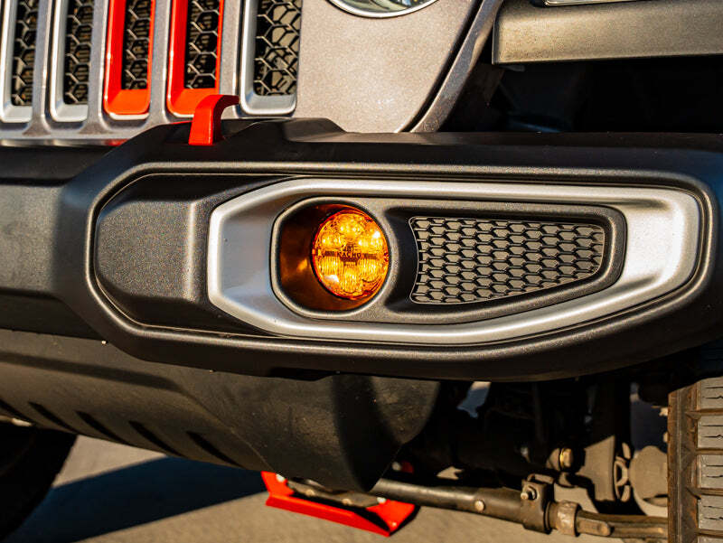 Nacho Lighting Jeep JL / JT / JK 1 Piece Bumper Quatro Fog Mounts