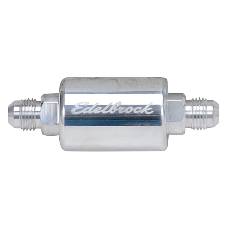 #6 Aluminum Fuel Filter Polished 3in x 1-1/4in