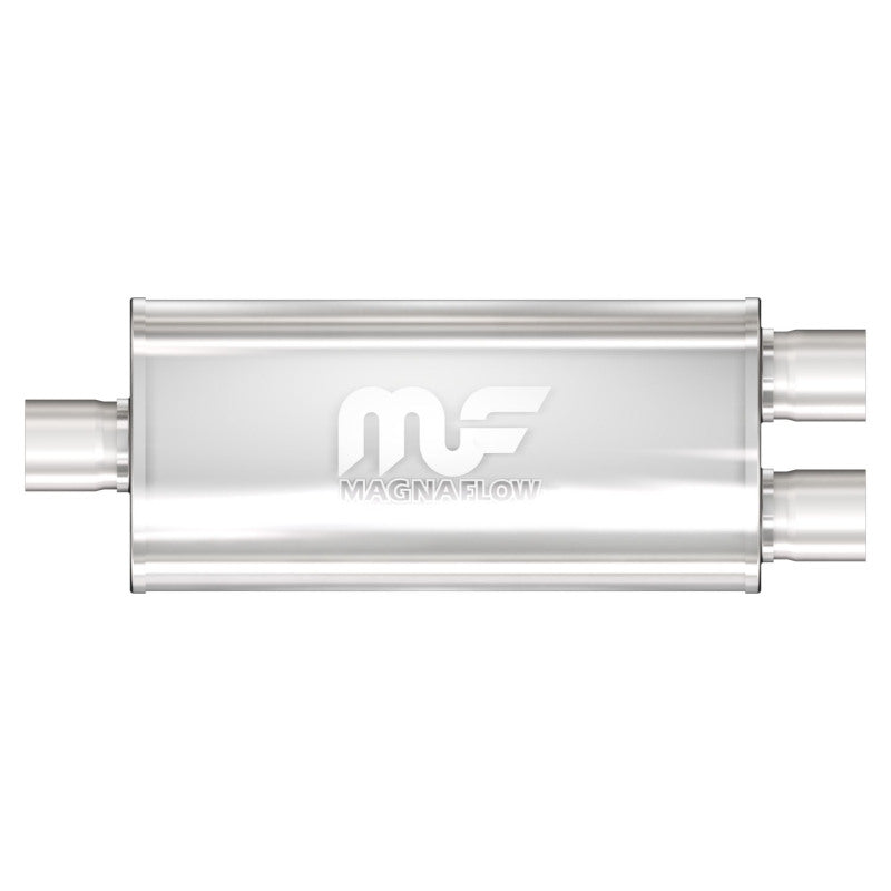 Stainless Muffler 3in Inlet/Dual 2.5in Out