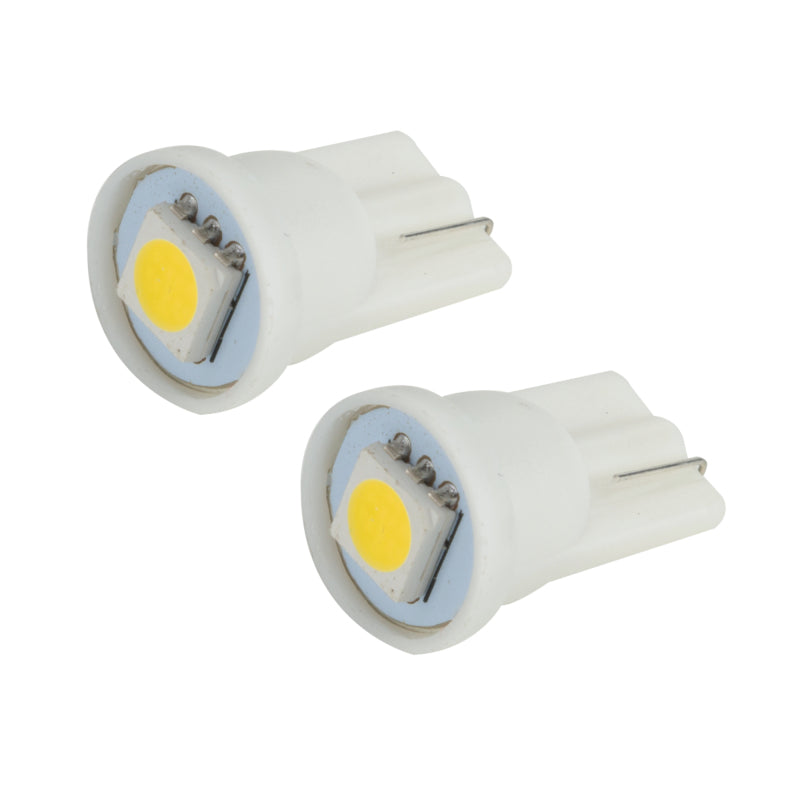 T10 1 LED 3-Chip SMD Bulbs Pair Cool White