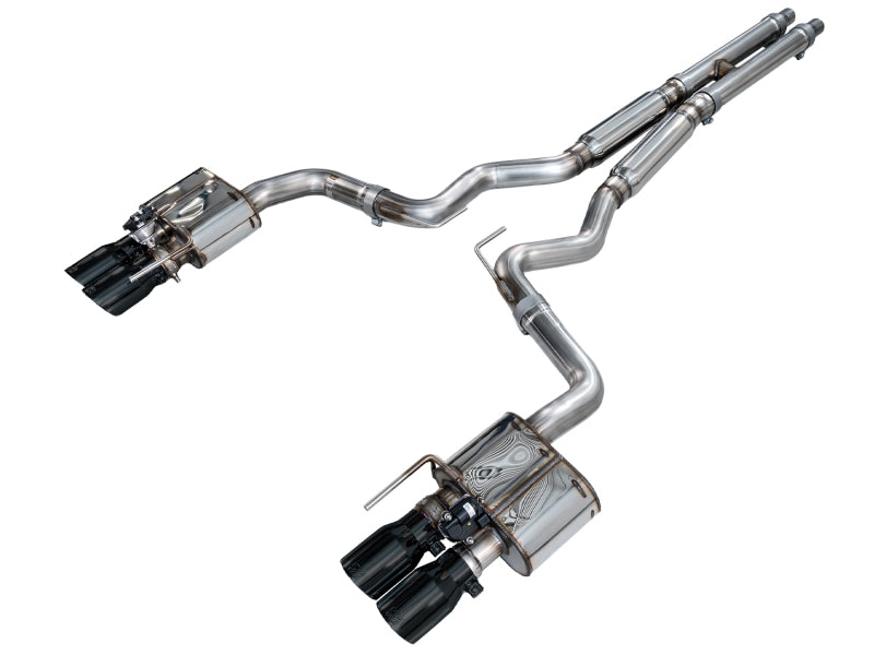 AWE 18-23 S550 Mustang GT SwitchPath Exhaust - Diamond Black Tips