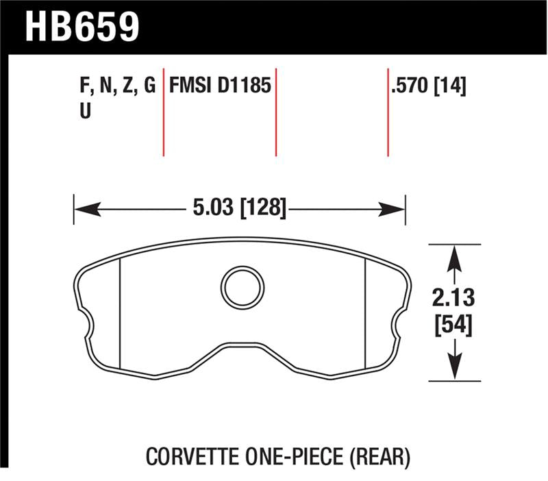 Hawk 10-12 Chevy Corvette Grand Sport / 06-12 Corvette Z06 Rear Race DTC-70 Brake Pads