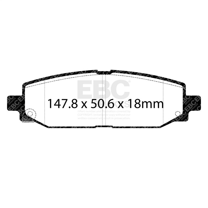 EBC 2018+ Jeep Wrangler (JL) Ultimax Rear Brake Pads